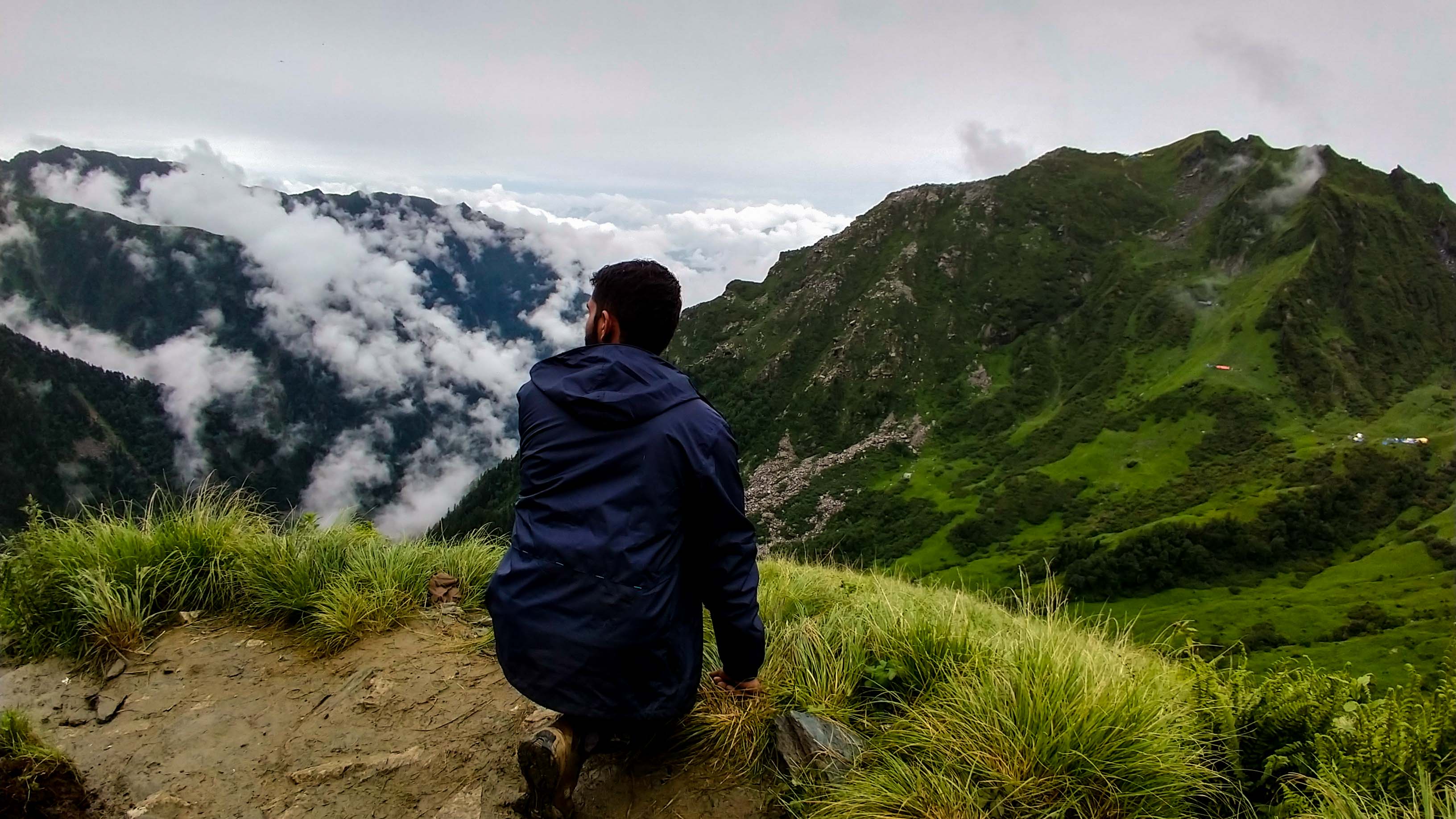Man on Mountain, Trekking Hill